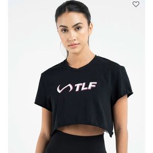 ✨NWT✨ TLF 3D Gym Crop Tee, black, women’s small
